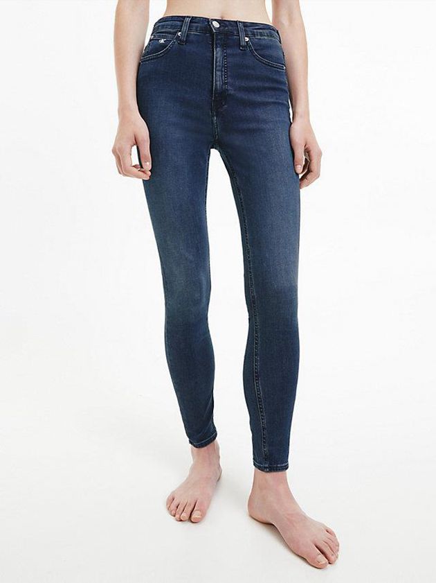 Calvin Klein USA High Rise Super Skinny Ankle Womens Jeans Blue 5680294-AL